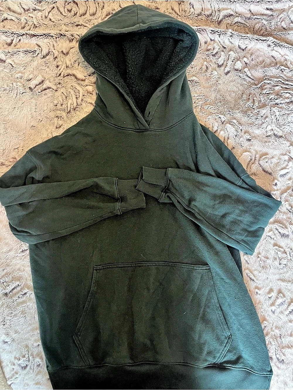 American Eagle Ahh-Mazingly Soft Sherpa Lined Hoodie Green